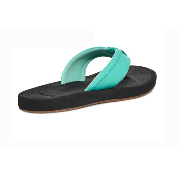 Women's Sanuk Flip Flops H20 Aqua Teal Size 10 NEW NWT - Picture 3 of 7